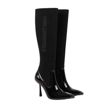 KARL LAGERFELD PANDARA STUDDED KNEE HIGH BOOTS