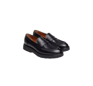 NERO GIARDINI LEATHER LOAFERS