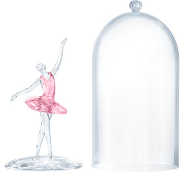 SWAROVSKI BALLERINA UNDER BELL JAR IN PINK