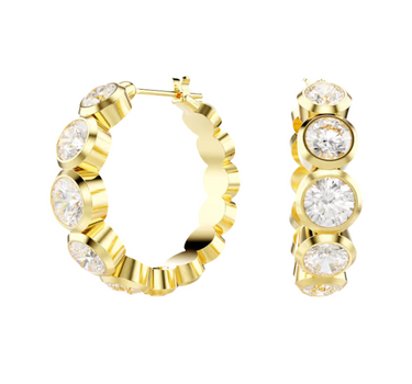 SWAROVSKI IMBER HOOP EARRINGS