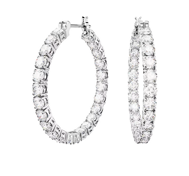 SWAROVSKI MATRIX HOOP EARRINGS