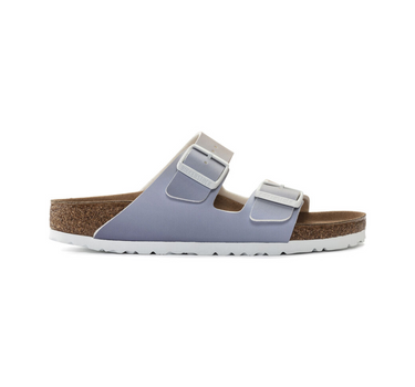 BIRKENSTOCK ARIZONA IN PURPLE NARROW FIT FOG MULTI