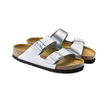 BIRKENSTOCK ARIZONA NARROW FIT IN SILVER