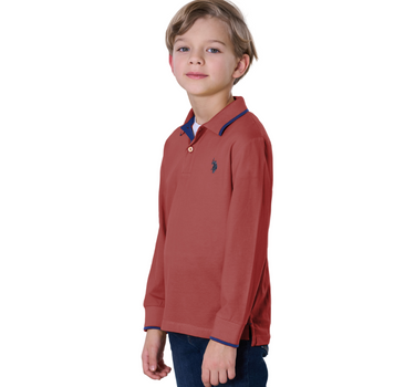 US POLO ASSN KIDS LONG SLEEVE POLO SHIRT