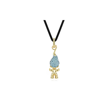 SWAROVSKI GOOD LUCK TROLLS PENDANT,TROLL,BLUE,GOLD-TONE PLATED