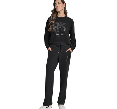 DKNY WOMEN DKNY HIGH-RISE LOGO SLIM JOGGERS
