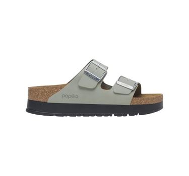 BIRKENSTOCK ARIZONA PAP FLEX PLATFORM NUBUCK LEATHER