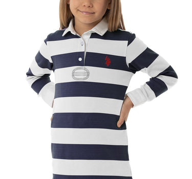 US POLO  GIRLS DRESSES IN STRIPED BLUE
