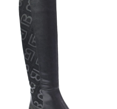 LAURA BIAGOTTI KNEE HIGH BOOT WITH MONOCHROME IN BLACK