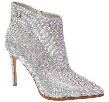 LAURA BIAGOTTI HEELED ANKLE BOOT RHINESTONE TEXTURE