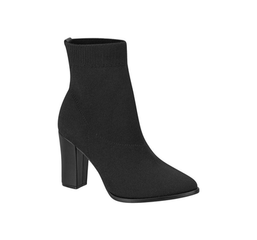 BEIRA RIO ANKLE BOOTS WITH BLOCK HEEL IN BLACK