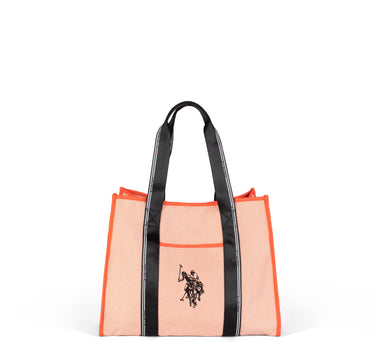 US POLO ASSN. WOMEN CALVADOS SHOPPING BAG CANVAS IN ORANGE