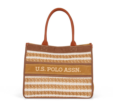 US POLO ASSN. WOMEN EL DORADO SHOPPPING BAG CANVAS IN NATURAL