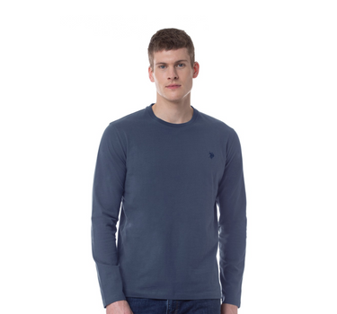 US POLO ASSN. MEN LONG SLEEVE T-SHIRT IN BLUE