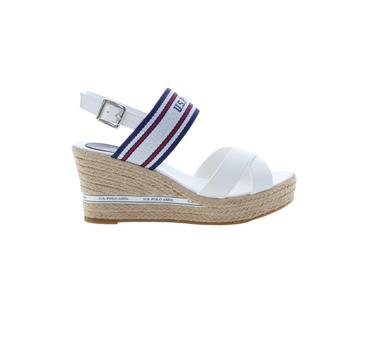 US POLO WOMENS WEDGE IN CANVAS WITH ROPE WEDGE