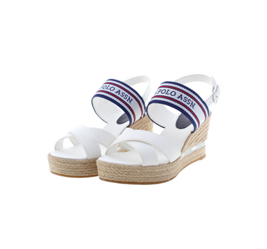 US POLO WOMENS WEDGE IN CANVAS WITH ROPE WEDGE