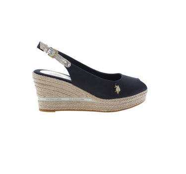 US POLO WOMENS WEDGE IN CANVAS WITH ROPE WEDGE