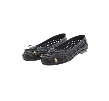 US POLO WOMENS BALLERINA SHOE IN WOVEN LEATHER