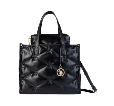 U.S. POLO ASSN.-WOMEN-THE AUSTIN-LARGE SHOULDER BAG-IN-BLACK