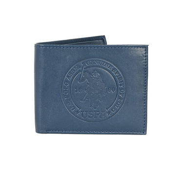 US POLO ASSN. MEN UNION VERTICAL WALLET WCOIN IN BLUE