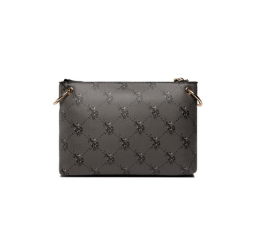 US POLO ASSN. WOMEN HAMPTON FLAT CROSSB. BAG PRINTED IN BLACK