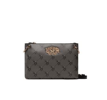 US POLO ASSN. WOMEN HAMPTON FLAT CROSSB. BAG PRINTED IN BLACK