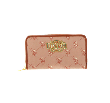 US POLO ASSN. WOMEN HAMPTON L FLAP WALLET PRINTED IN TAN
