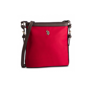 US POLO ASSN. WOMEN HOUSTON FLAP CROSSBODY NYLON IN RED