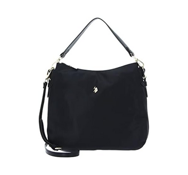 US POLO ASSN. WOMEN HOUSTON L HOBO BAG NYLON IN BLACK