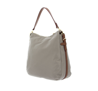 US POLO ASSN. WOMEN HOUSTON L HOBO BAG NYLON IN LIGHT TAUPE