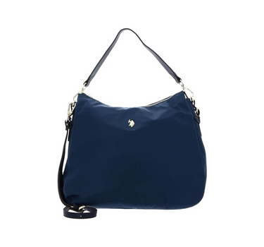 US POLO ASSN. WOMEN HOUSTON L HOBO BAG NYLON IN NAVY/NAVY