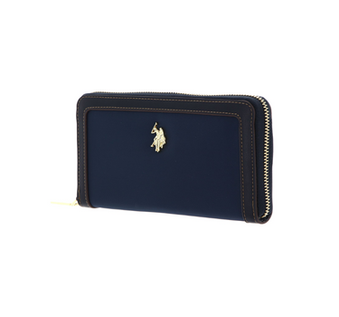 US POLO ASSN. WOMEN HOUSTON L ZIP ARD WALLET NYLON IN NAVY/NAVY