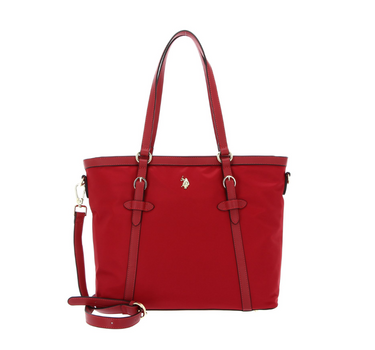 US POLO ASSN. WOMEN HOUSTON SHOPPING BAG NYLON IN DARK RED