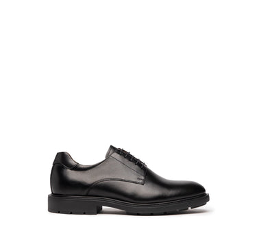 NEROGIARDINI MEN LEATHER LACE-UPS IN BLACK
