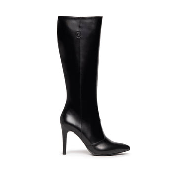 NEROGIARDINI WOMEN LEATHER BOOTS IN BLACK