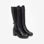 NEROGIARDINI WOMEN LEATHER BOOTS IN BLACK