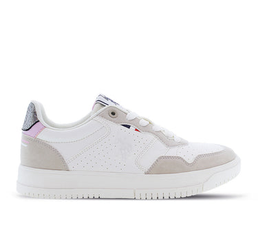 US POLO ASSN. WOMEN KOSMO SNEAKERS IN WHITE AND NUDE