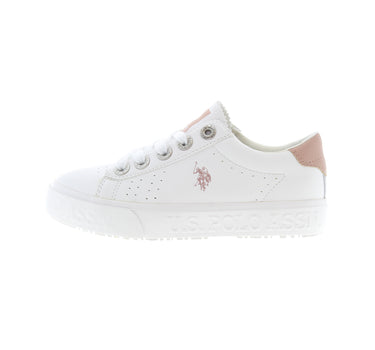 U.S. POLO ASSN.  WOMEN TRAINERS IN WHITE/PINK