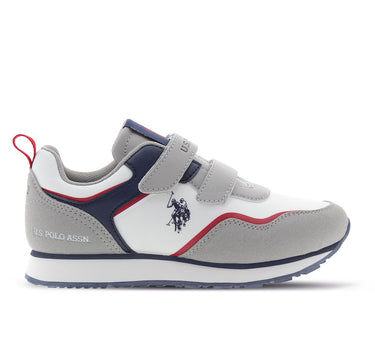 US POLO ASSN. KIDS TRAINERS IN WHITE AND GREY