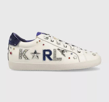 KARL LAGERFELD SKOOL SNEAKERS  IN WHITE