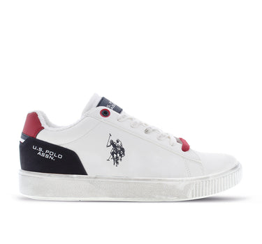 US POLO ASSN. MEN TRAINERS IN WHITE AND DARK BLUE