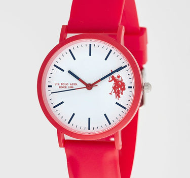 US POLO ASSN. UNISEX SILICON STRAP WITH S.S. BUCKLE & SOFT TOUCH FINISHING