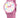 US POLO KIDS PINK SILICON STRAP WITH S.S. PERSONALIZED BUCKLE & SOFT TOUCH FINISH