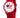US POLO KIDS RED SILICON STRAP WITH S.S. PERSONALIZED BUCKLE & SOFT TOUCH FINISH