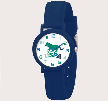 US POLO KIDS BLUE SILICONE STRAP WITH S.S. BUCKLE & SOFT TOUCH FINISHING