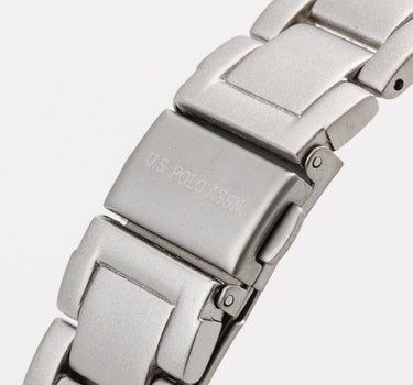 US POLO ASSN. MEN'S  METAL BAND WITH PERSONALIZED STAINLESS STEEL BUCKLE