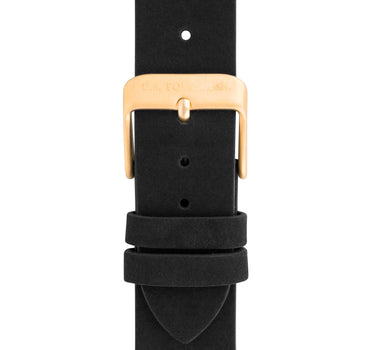 US POLO ASSN. MEN'S  BLACK LEATHER STRAP WITH STAINLESS STEEL BUCKLE