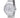 US POLO ASSN. MEN'S RHODIUM PLATED STAINLESS STEEL BAND WITH PERSON. S.S. BUCKLE