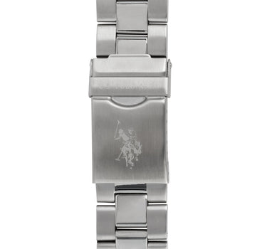 US POLO ASSN. MEN'S  STAINLESS STEEL BAND WITH S.S. PERSONALIZED BUCKLE