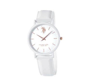 US POLO WOMEN'S SILICONE STRAP WITH S.S. BUCKLE & SOFT TOUCH FINISHING